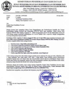 Pembukaan Pendaftaran Diklat Daring Guru Kejuruan Angkatan II