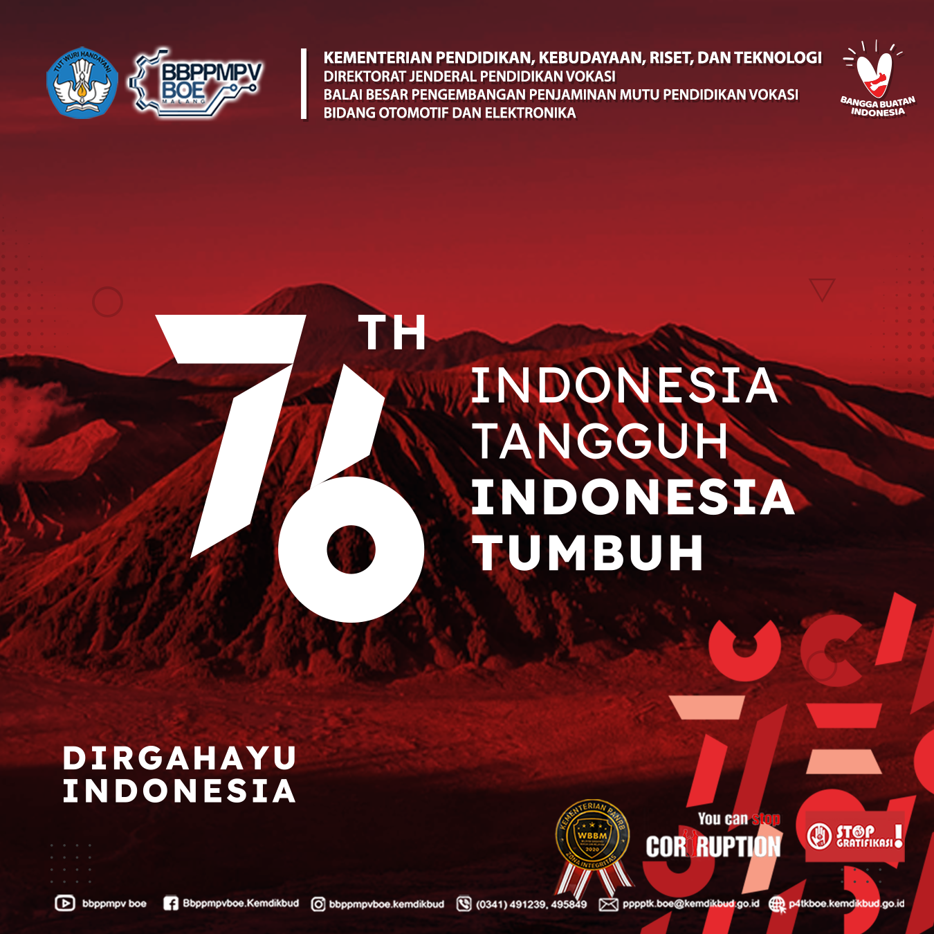 Selamat Hari Kemerdekaan ke-76 Republik Indonesia