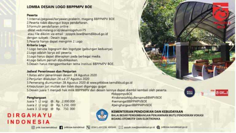 \"Gerakan Cinta BBPPMPV BOE Apresiasi Penghargaan Kreatifitas memperingati HUT RI ke-75\"