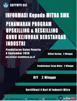Penawaran Program Upskilling dan Reskilling Guru Kejuruan Berstandar industri