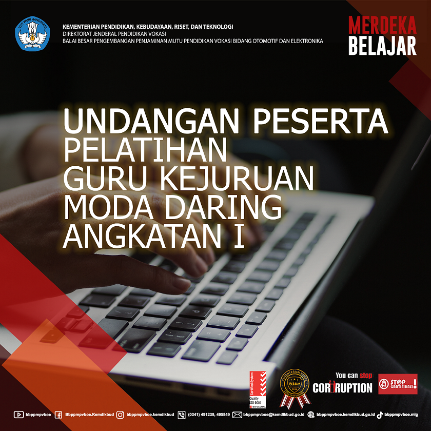 Undangan Peserta Pelatihan Guru Kejuruan Moda Daring Angkatan 1 