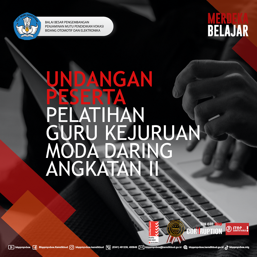 Undangan Peserta Pelatihan Guru Kejuruan Moda Daring Angkatan II