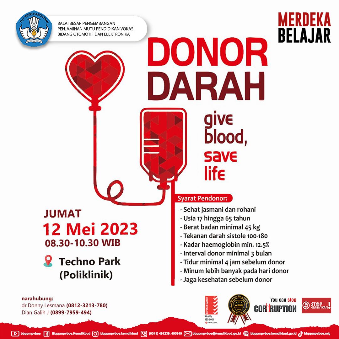 Ayo Ikuti Kegiatan Donor Darah di BBPPMPV BOE