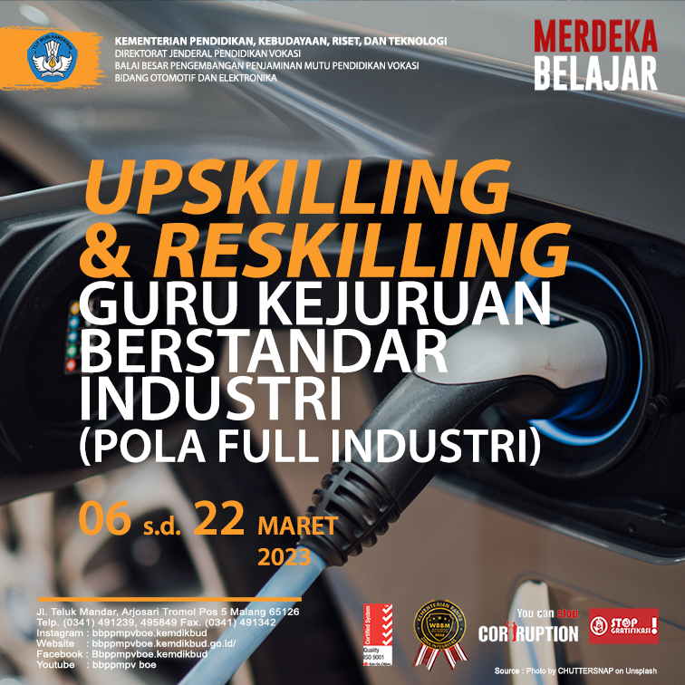 Upskilling dan Reskilling Guru Kejuruan Berstandar Industri Pola Full Industri 2023