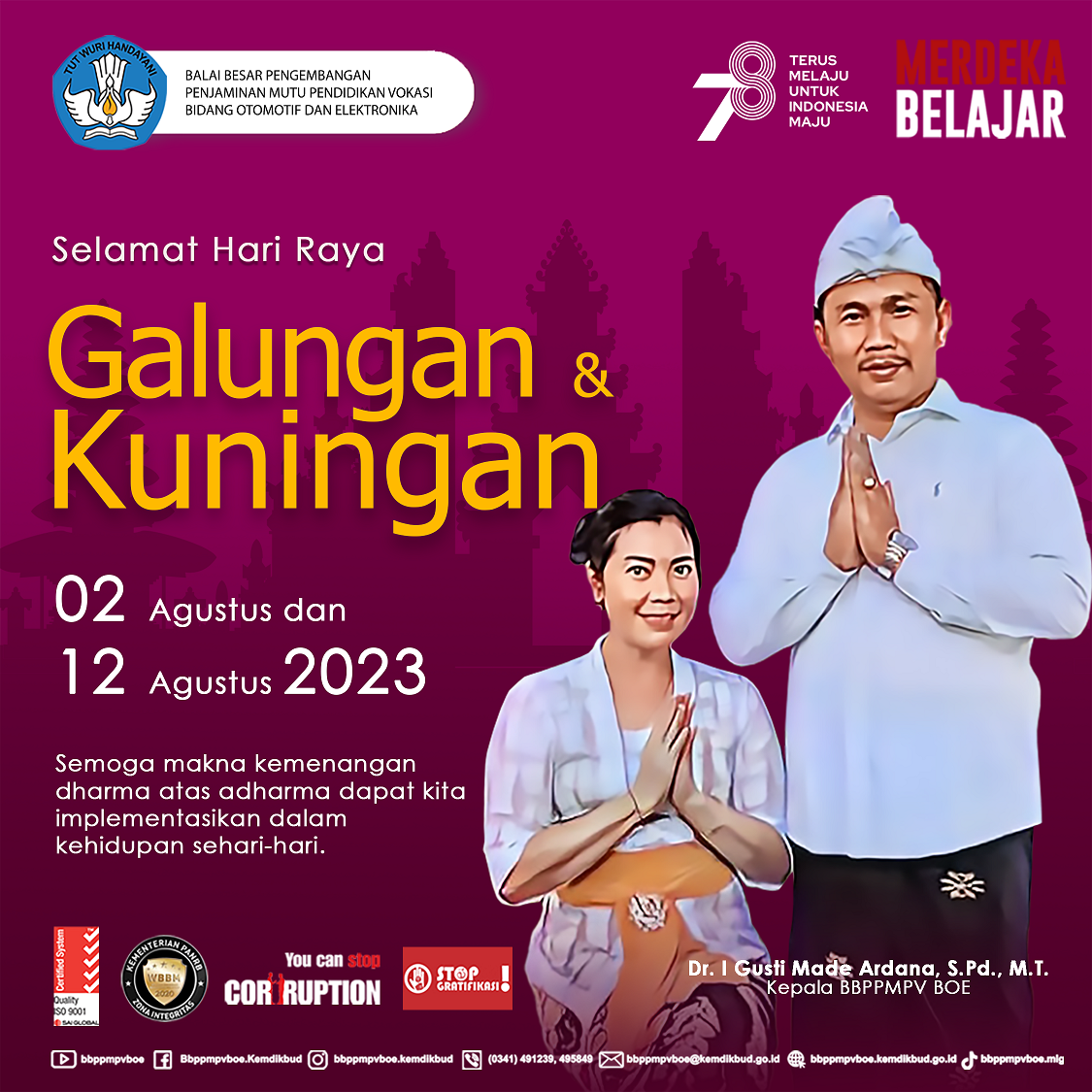 Selamat Hari Raya Galungan dan Kuningan