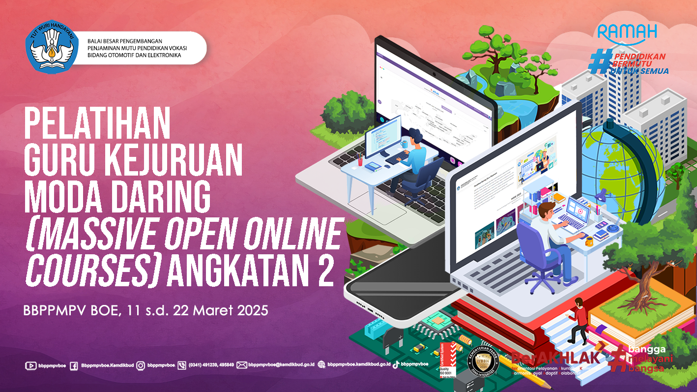 Undangan Peserta Pelatihan Guru Kejuruan Moda Daring (MOOC) Angkatan 2