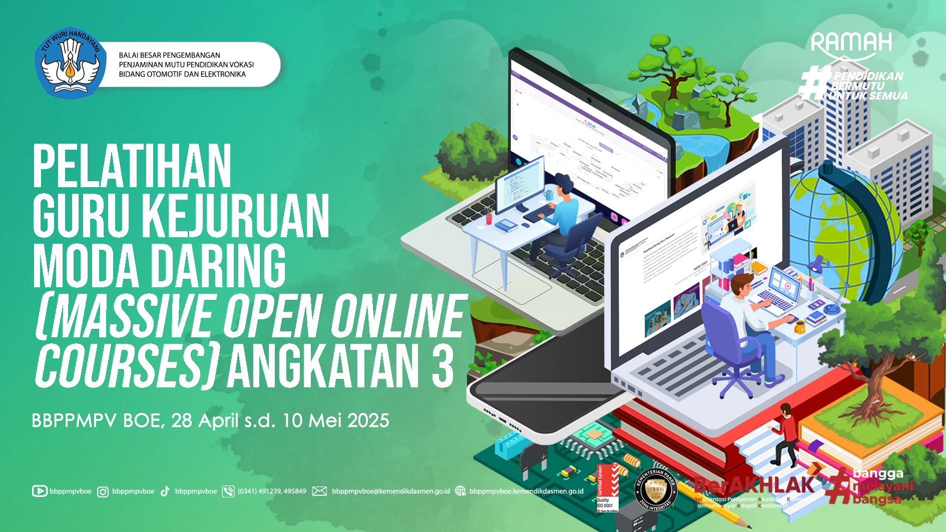 Undangan Peserta Pelatihan Guru Kejuruan Moda Daring (MOOC) Angkatan 3