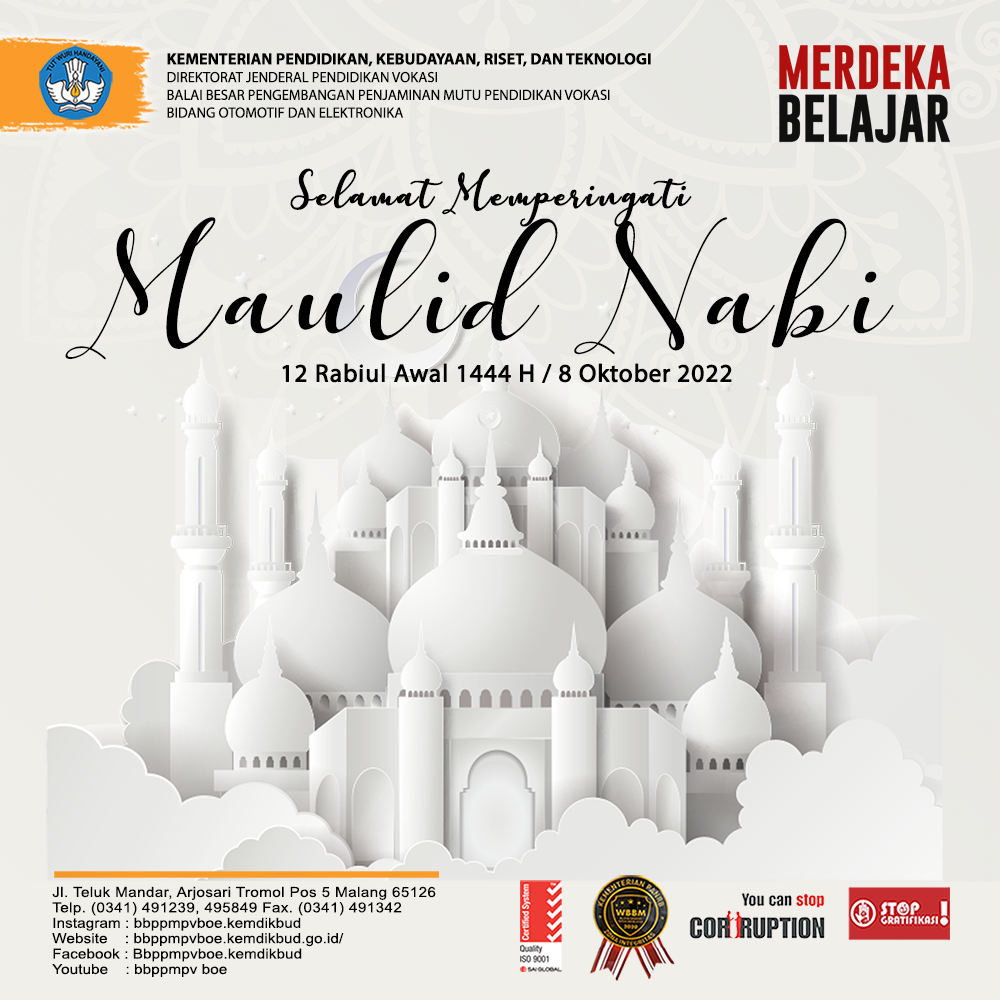 Selamat Memperingati Maulid Nabi Muhammad SAW 1444 H