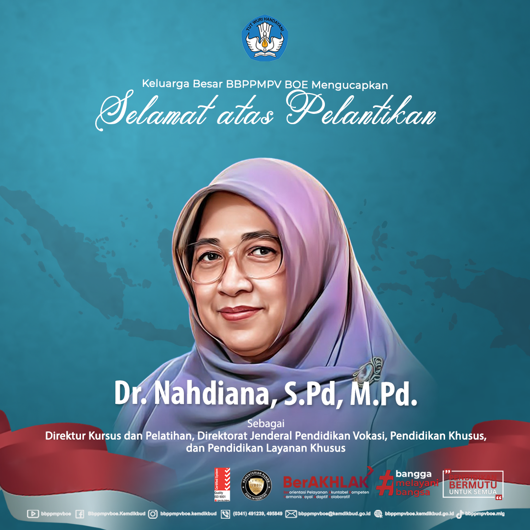 Selamat atas Pelantikan Dr. Nahdiana, S.Pd, M.Pd.