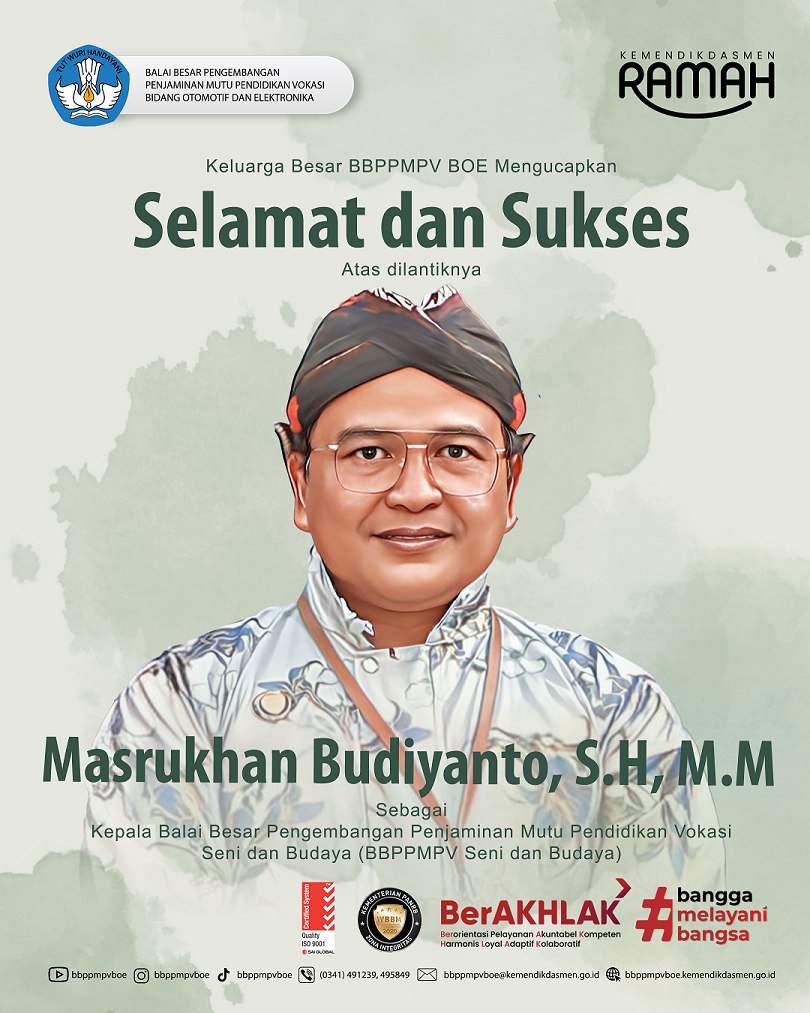 Selamat dan Sukses atas dilantiknya Bapak Masrukhan Budiyanto, S.H, M.M