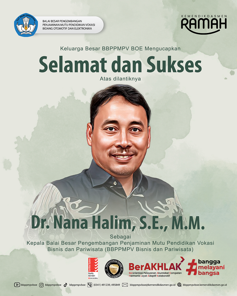 Selamat dan Sukses atas dilantiknya Bapak Dr. Nana Halim, S.E., M.M.