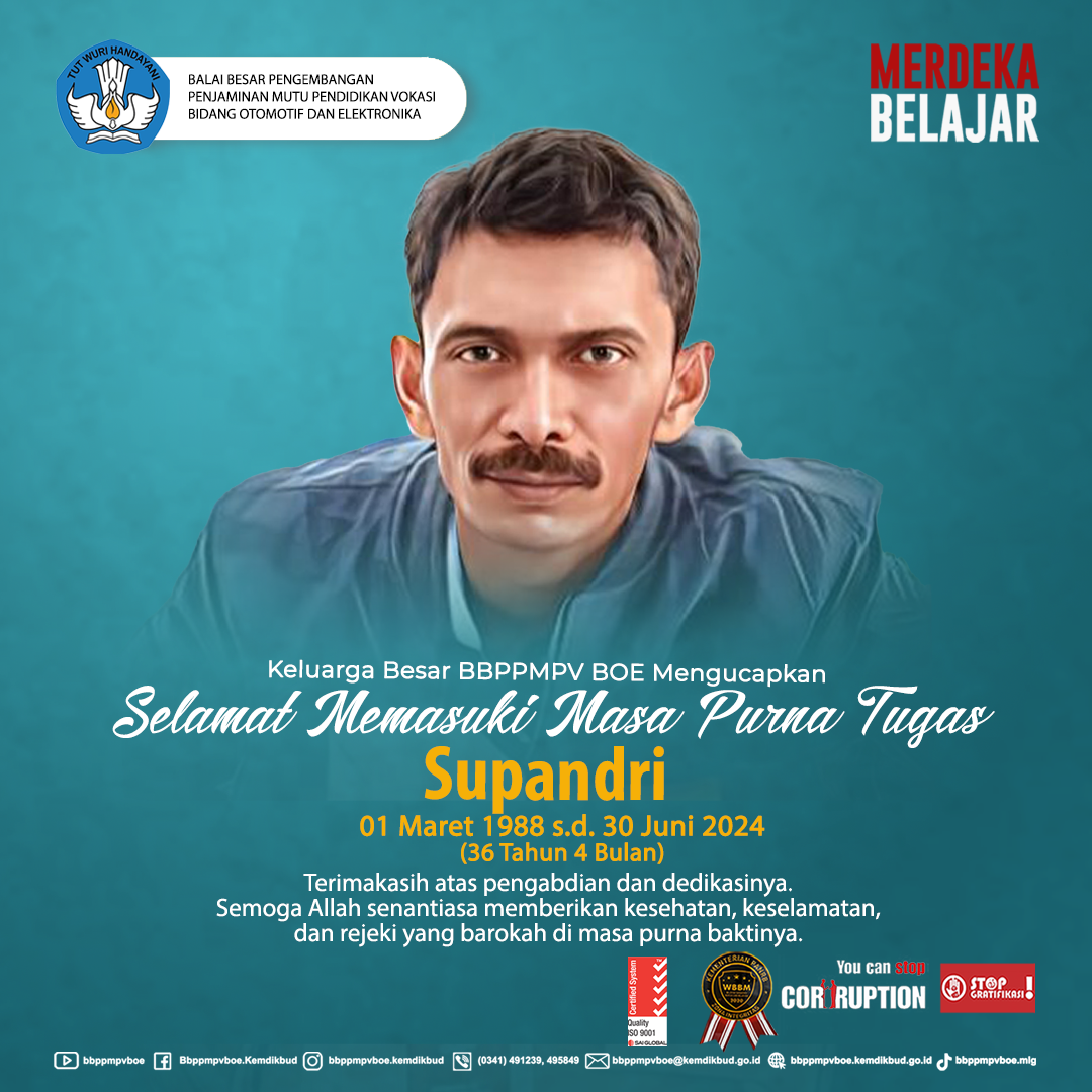 Selamat Memasuki Masa Purna Tugas Bapak Supandri