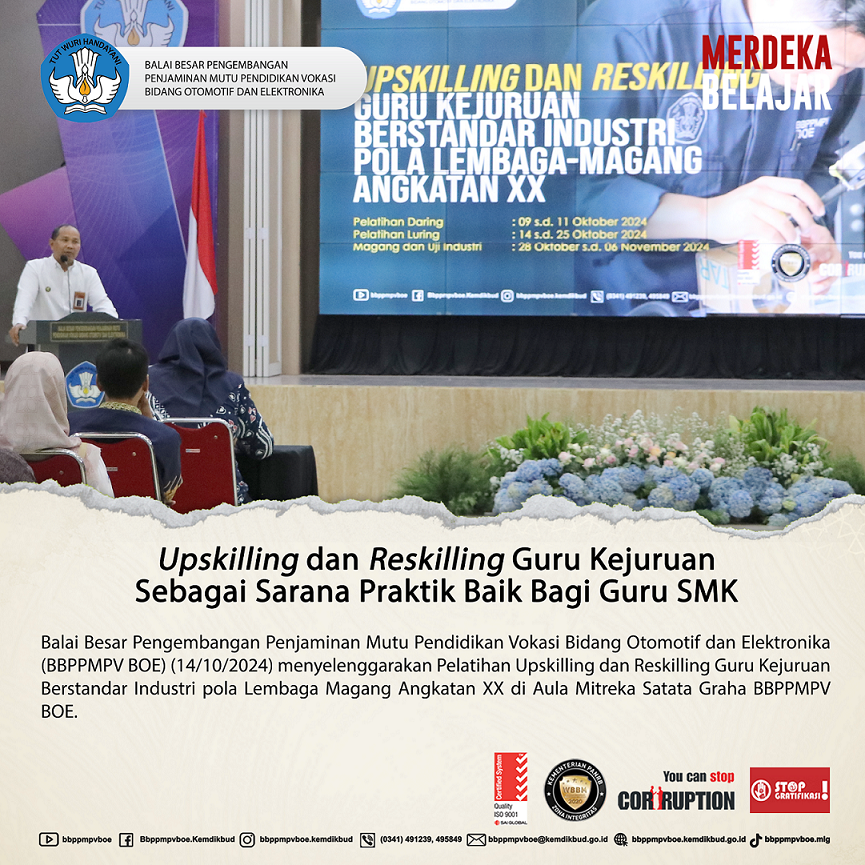 Upskilling dan Reskilling Guru Kejuruan Sebagai Sarana Praktik Baik Bagi Guru SMK