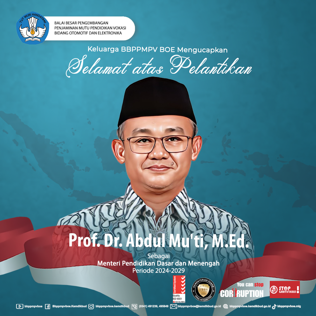 Selamat atas Pelantikan Bapak Abdul Mu ti dan Terimakasih kepada Bapak Nadiem Anwar Makarim
