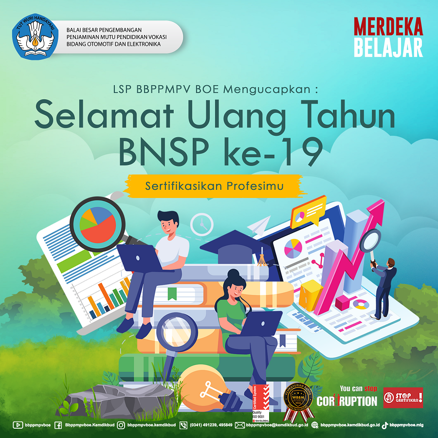 Selamat Hari Ulang Tahun ke-19 kepada Badan Nasional Sertifikasi Profesi (BNSP)