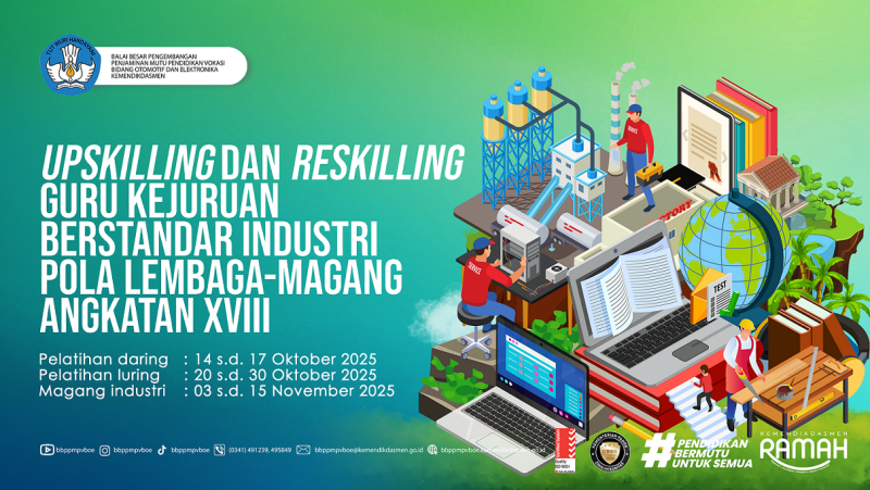 Undangan Upskilling dan Reskilling Guru Kejuruan Berstandar Industri pola Lembaga-Magang Angk. XVIII