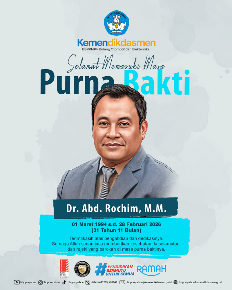 Selamat Memasuki Masa Purna Tugas Bapak Dr. Abd. Rochim, M.M.
