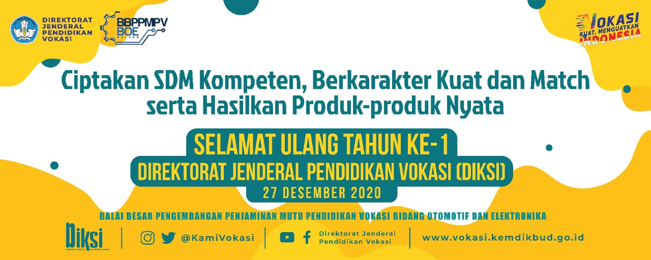 Selamat Ulang Tahun Ke-1 Direktorat Jenderal Pendidikan Vokasi (DIKSI)