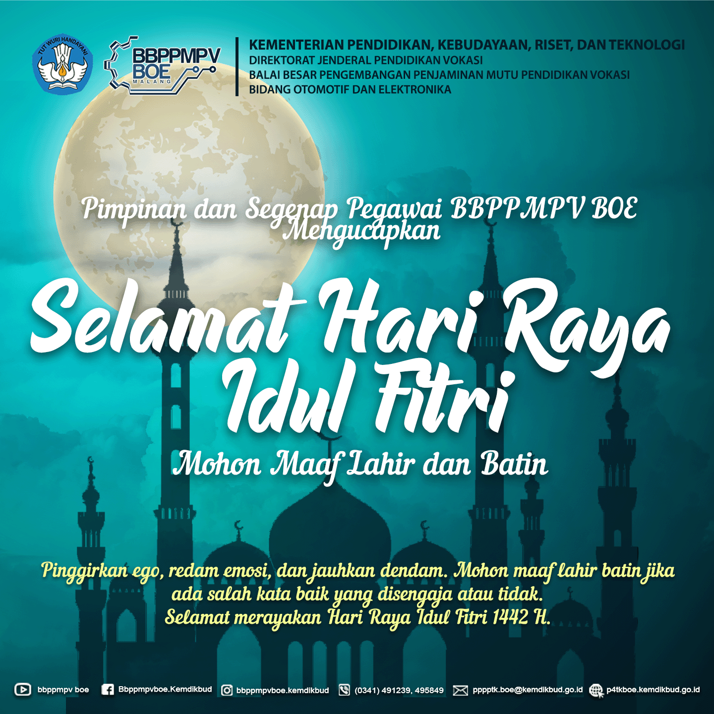 Selamat Hari Raya Idul Fitri, Mohon Maaf Lahir & Batin