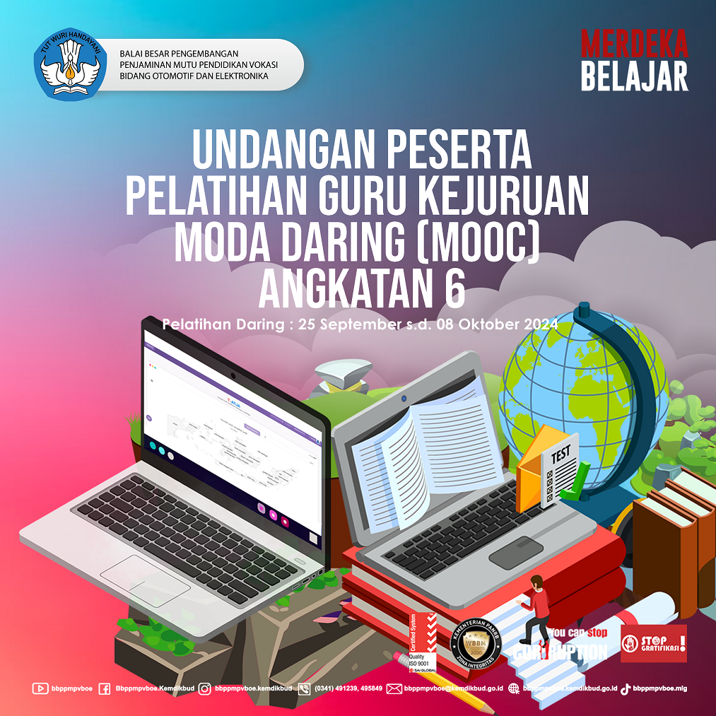 Undangan Peserta Pelatihan Guru Kejuruan Moda Daring (MOOC) Angkatan 6