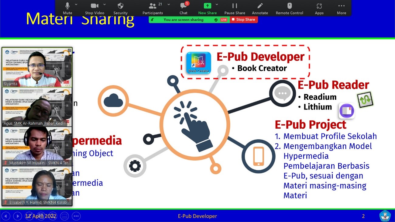 Guru SMK Binaan BBPPMPV BOE Belajar Digital Media Formatting for Web and Mobile Device Secara Daring