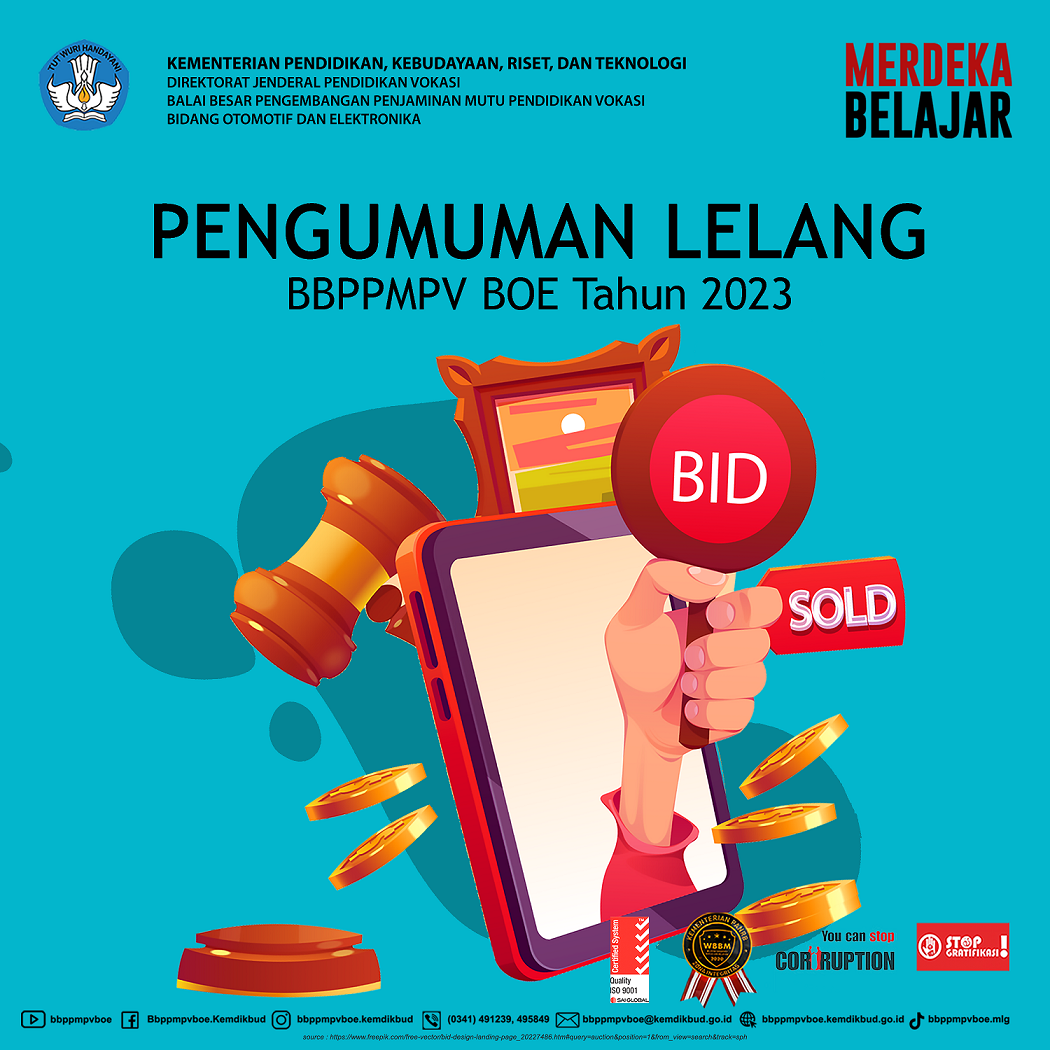 Pengumuman Lelang BBPPMPV BOE