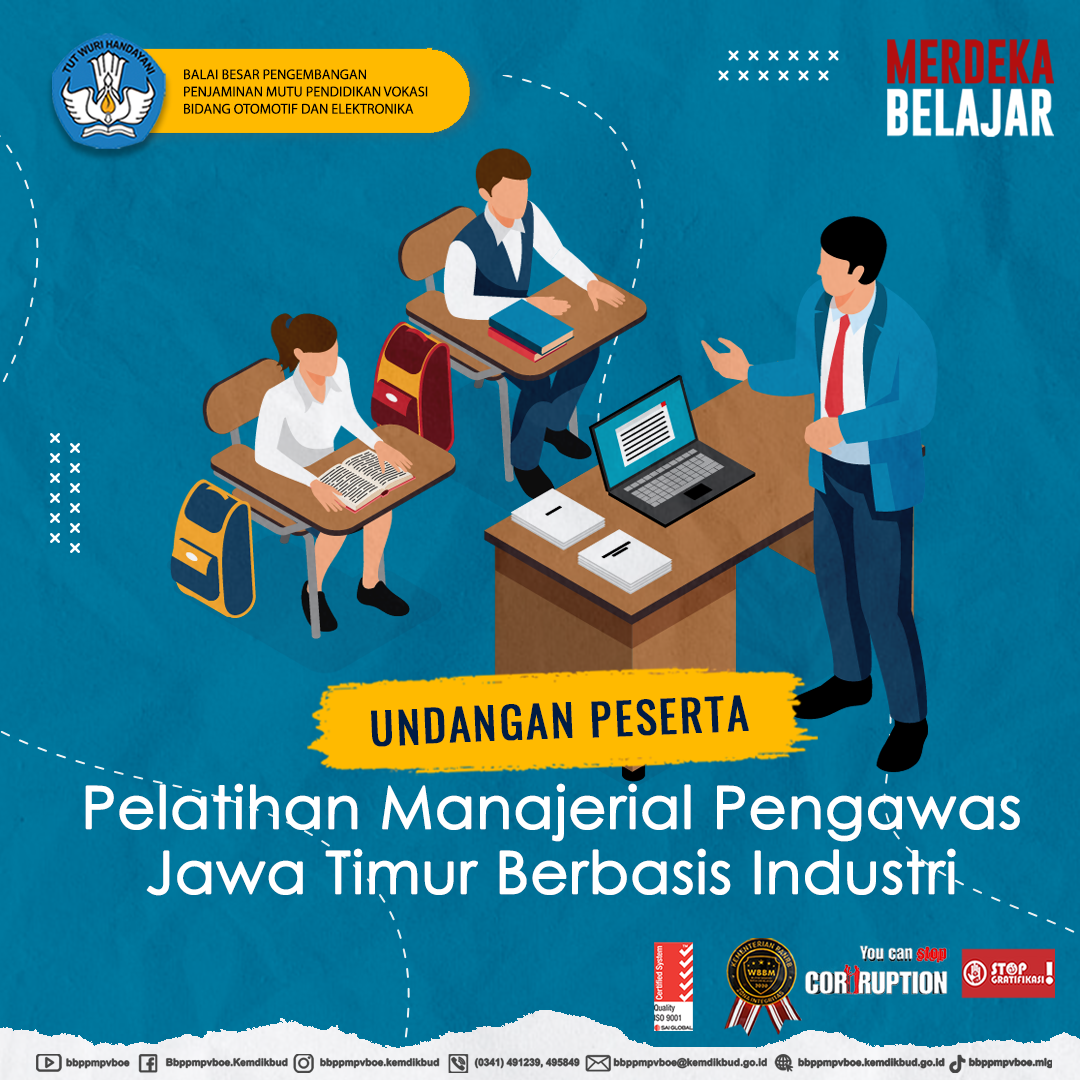 Undangan Peserta Pelatihan Manajerial Pengawas Jawa Timur Berbasis Industri 