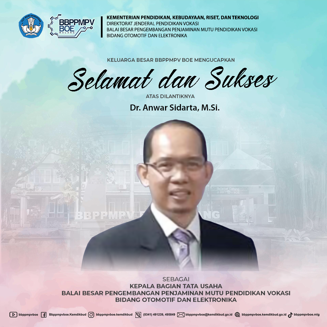 Selamat dan Sukses Pelantikan Dr. Anwar Sidarta, M.Si.