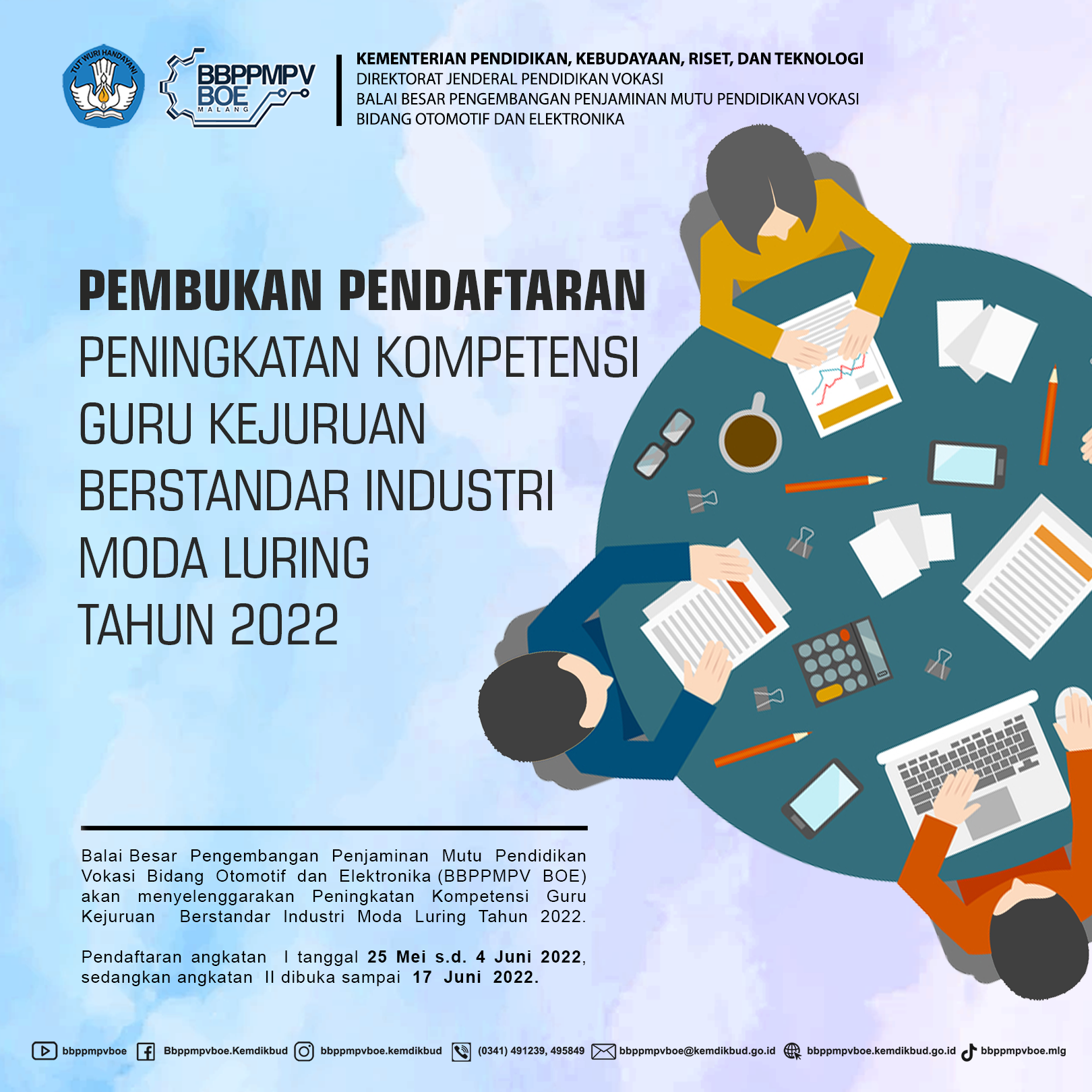 Pembukaan Pendaftaran Peningkatan Kompetensi Guru Kejuruan Berstandar Industri Moda Luring