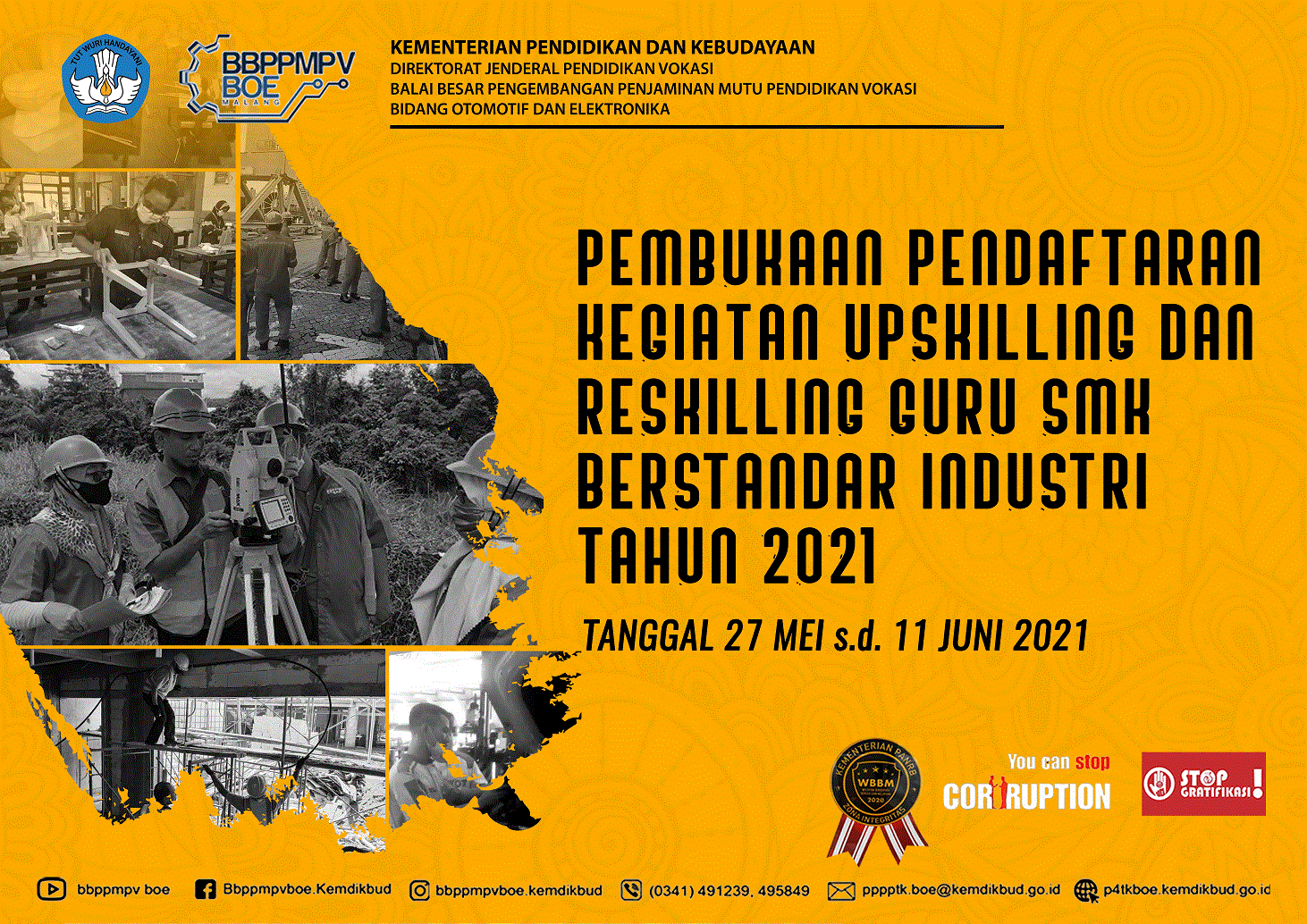 Pembukaan Pendaftaran Kegiatan Upskilling dan Reskilling Guru SMK Tahun 2021