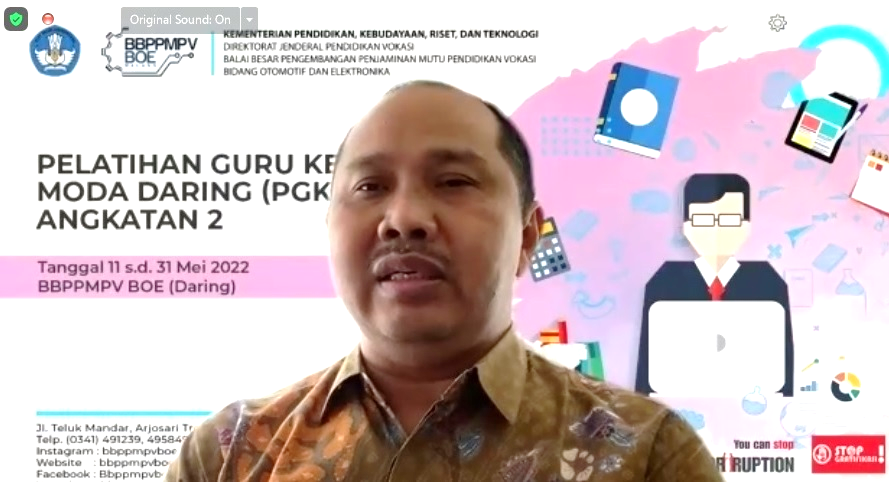 Membentuk Karakter dan Mengasah Soft skill PGK-Daring Angkatan 2 BBPPMPV BOE