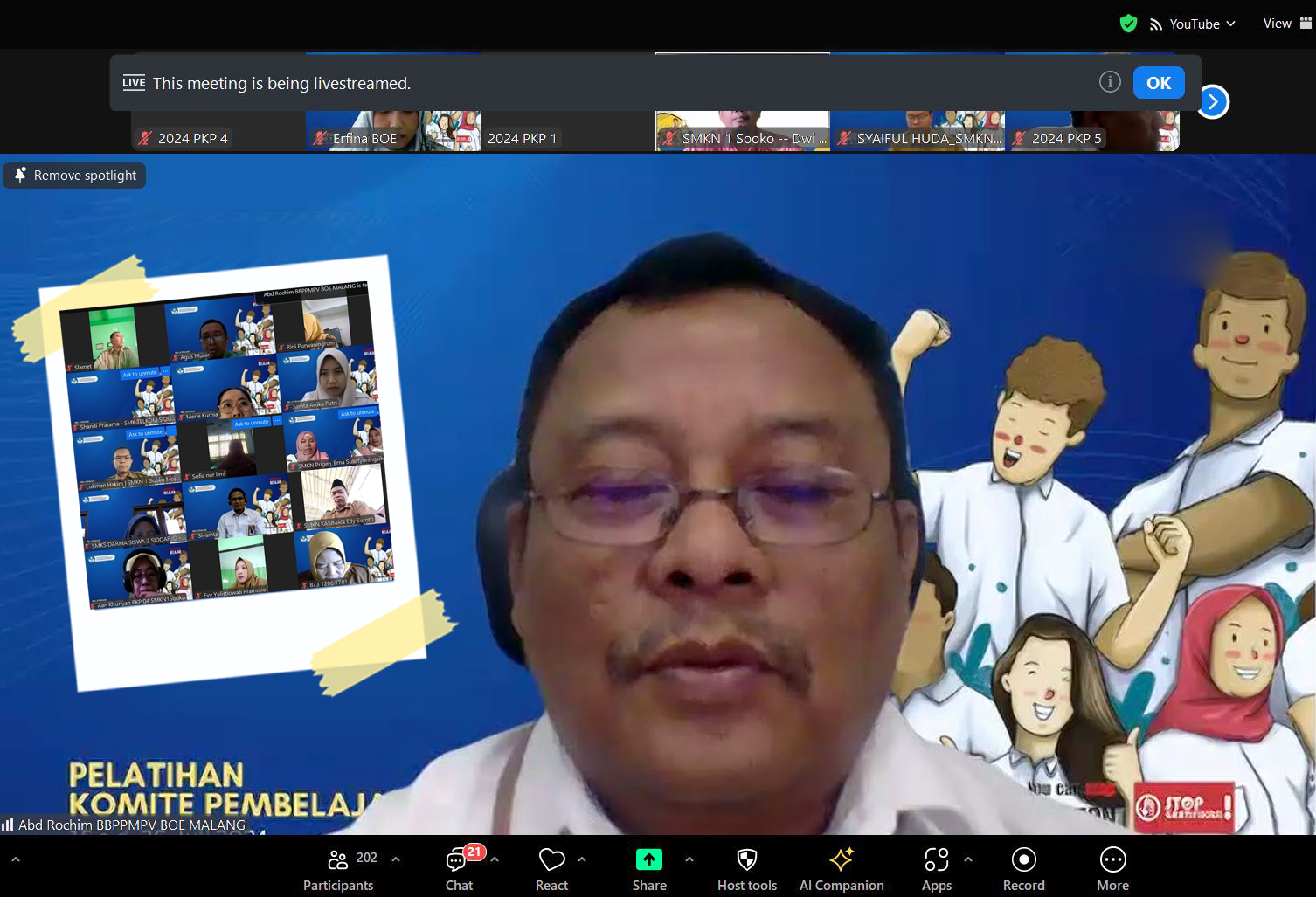 BBPPMPV BOE Selenggarakan Pelatihan Komite Pembelajaran Secara Daring