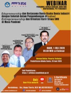 Webinar Edupreunership dan Kerjasama Dunia Usaha Dunia Industri