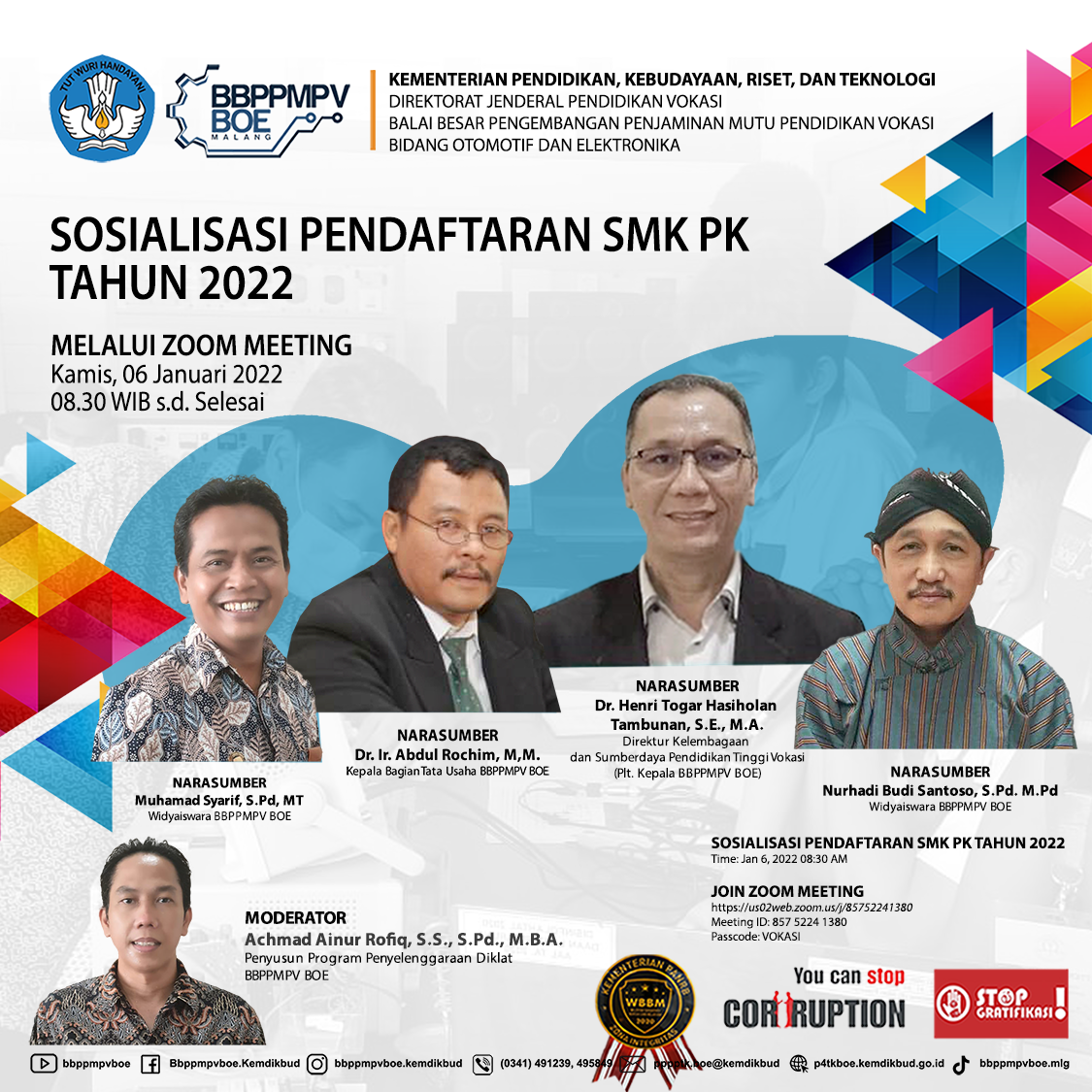 Sosialisasi Pendaftaran SMK Pusat Keunggulan (PK) Tahun 2022