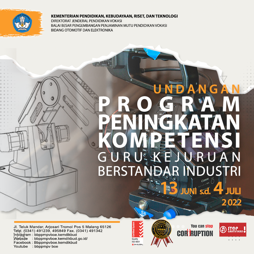 Undangan Program Peningkatan Kompetensi Guru Kejuruan Berstandar Industri