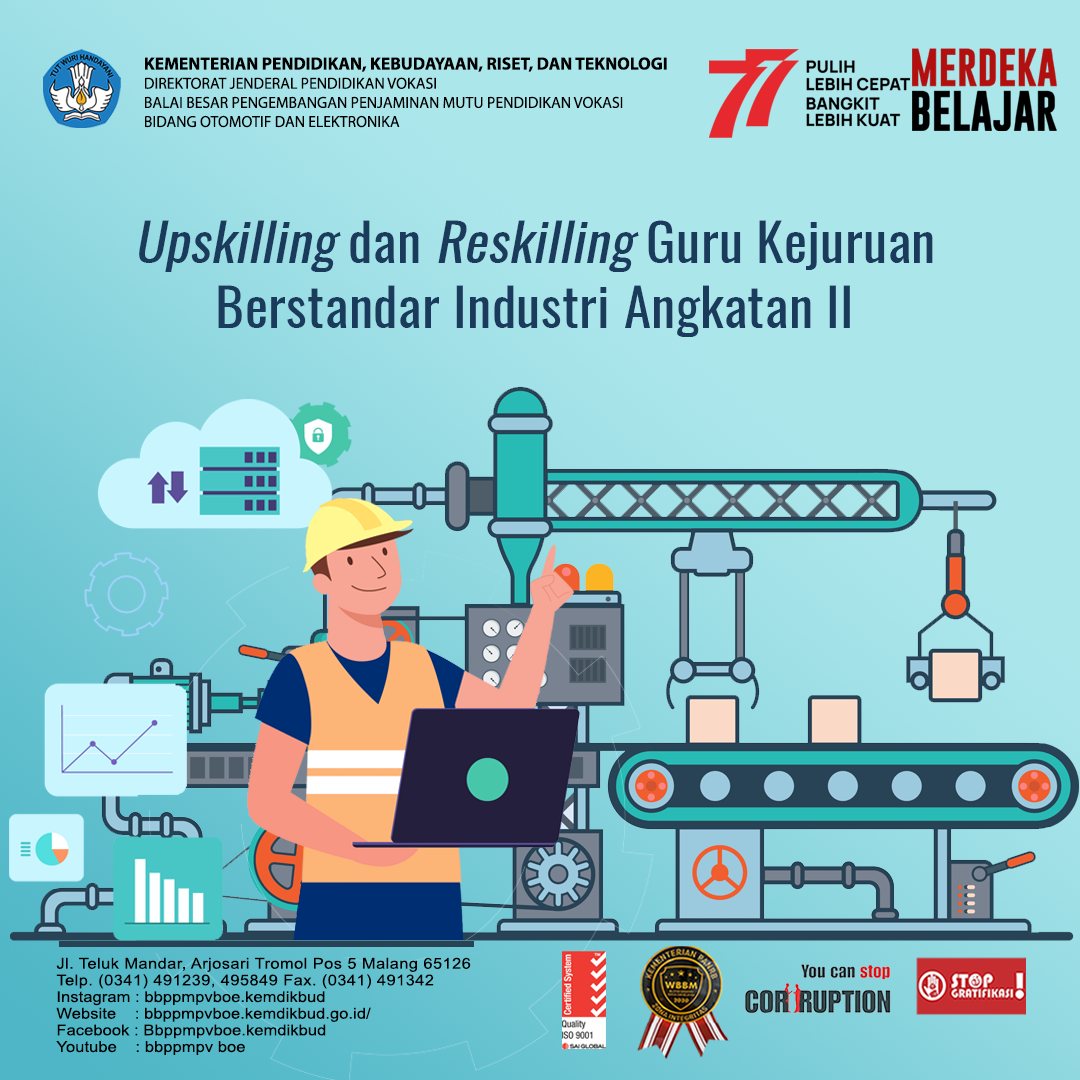 Upskilling dan Reskilling Guru Kejuruan Berstandar Industri Angkatan 2 