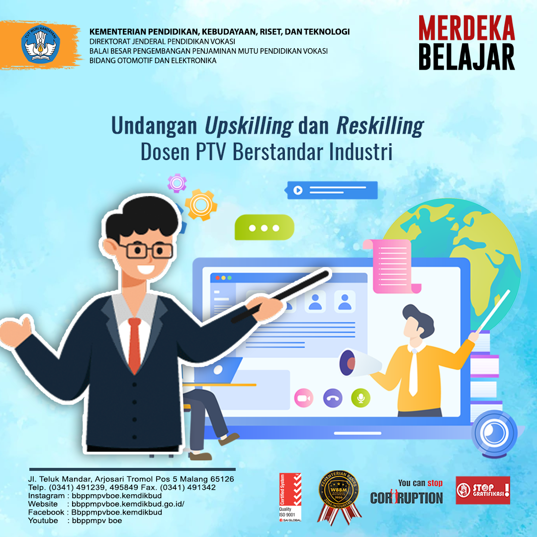 Undangan Upskilling dan Reskilling Dosen PTV Berstandar Industri